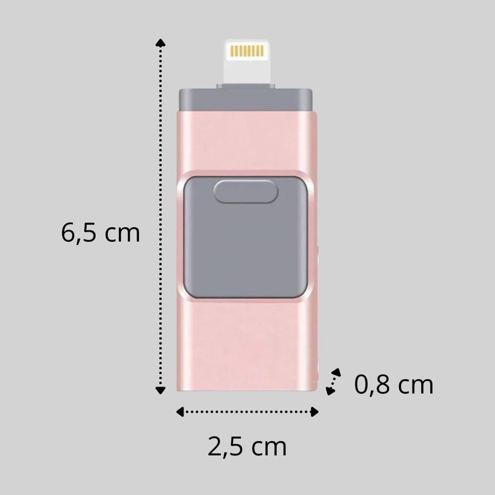 Praktisk unisex 4-i-1 USB minnepinne; ideell for bærbar datalagring og filoverføring på farten.