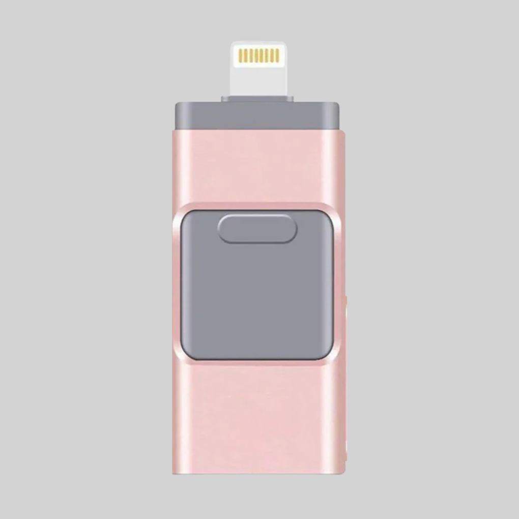 Elegant og kompakt 4-i-1 USB minnepinne for universell datalagring. Perfekt mobil tilbehør.