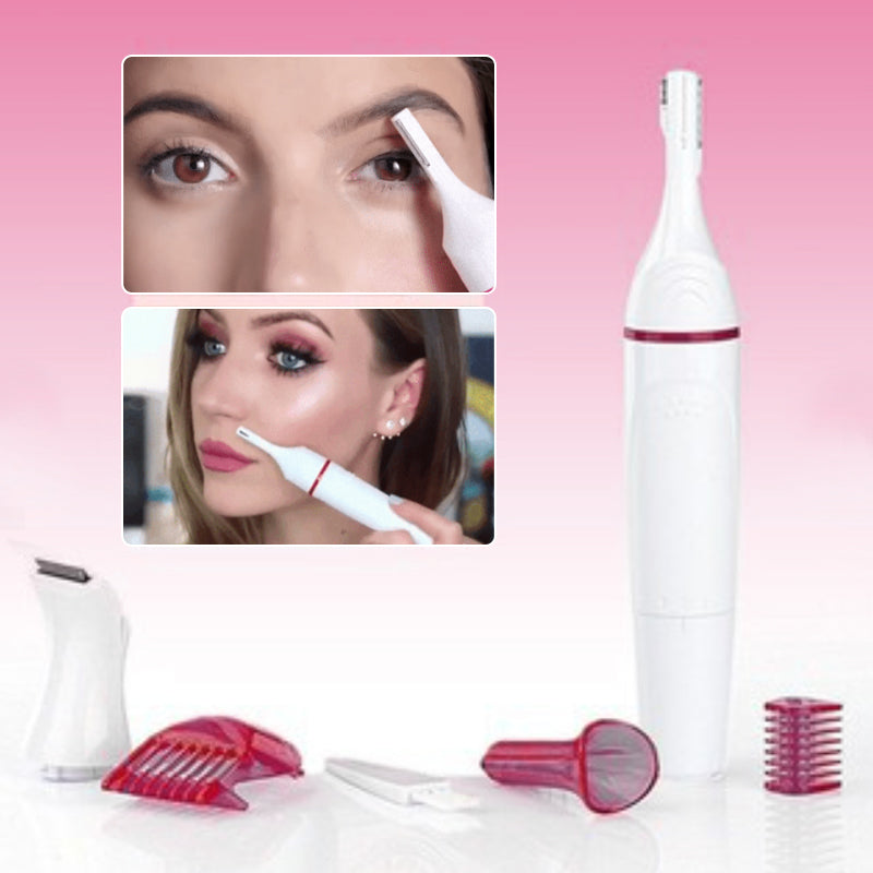 Unisex 5-i-1 oppladbar epilator for smertefri hårfjerning. Perfekt for glatt hud og personlig pleie.