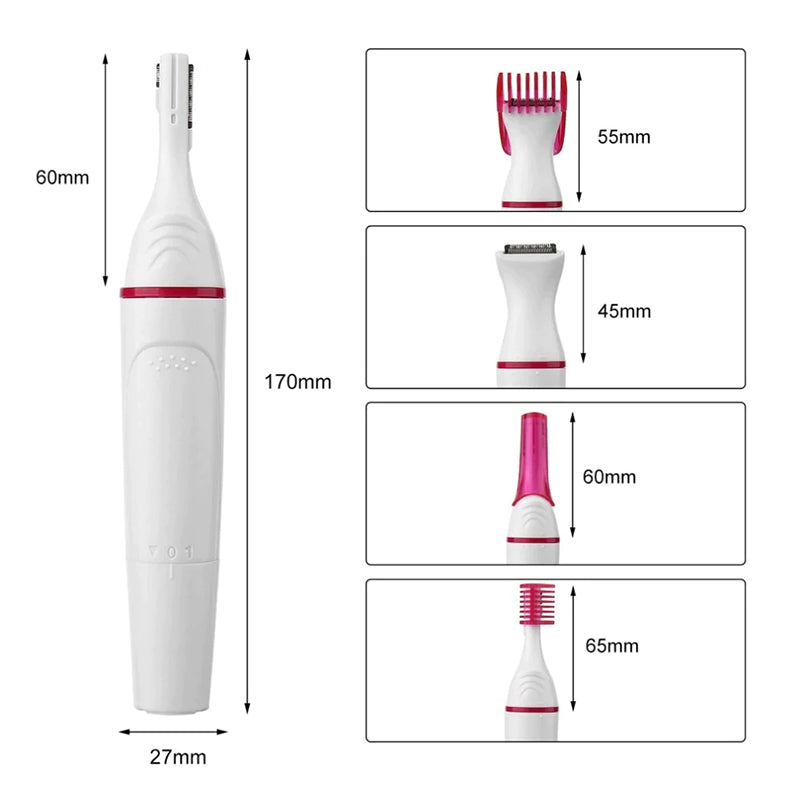 Oppladbar unisex epilator med flere funksjoner for ansikt og kropp. Essensiell for skjønnhet og velvære.