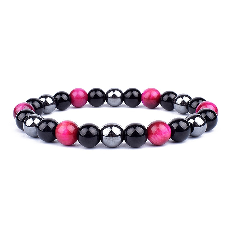 Elegante unisex smykker med obsidian, tigerøye, hematitt. Ideelt for beskyttelse, chakra og indre ro.