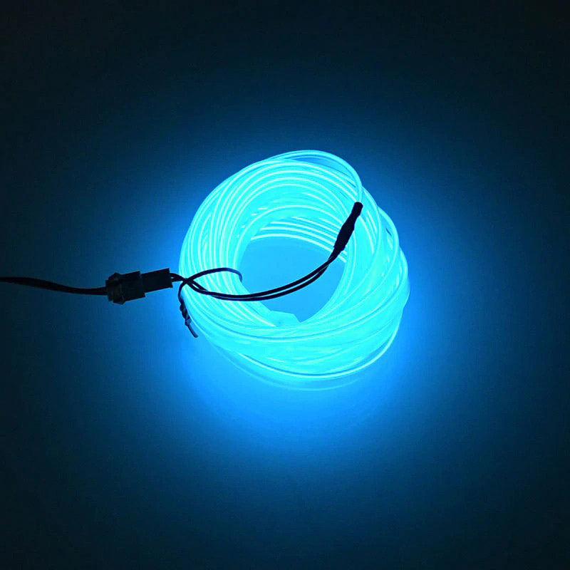 LED neonlys sett for bilinteriør. Tilpass farger og lysstyrke for unik bilstyling med USB.