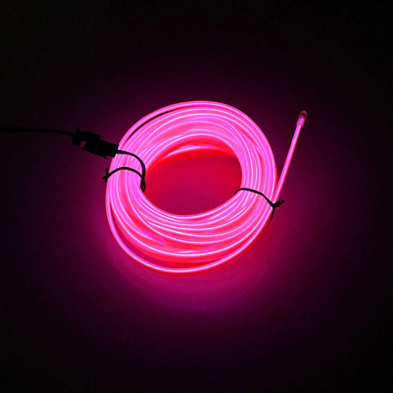 Bilbelysning neon stripe sett. Gir en kul og moderne glød til ethvert bilinteriør via USB.