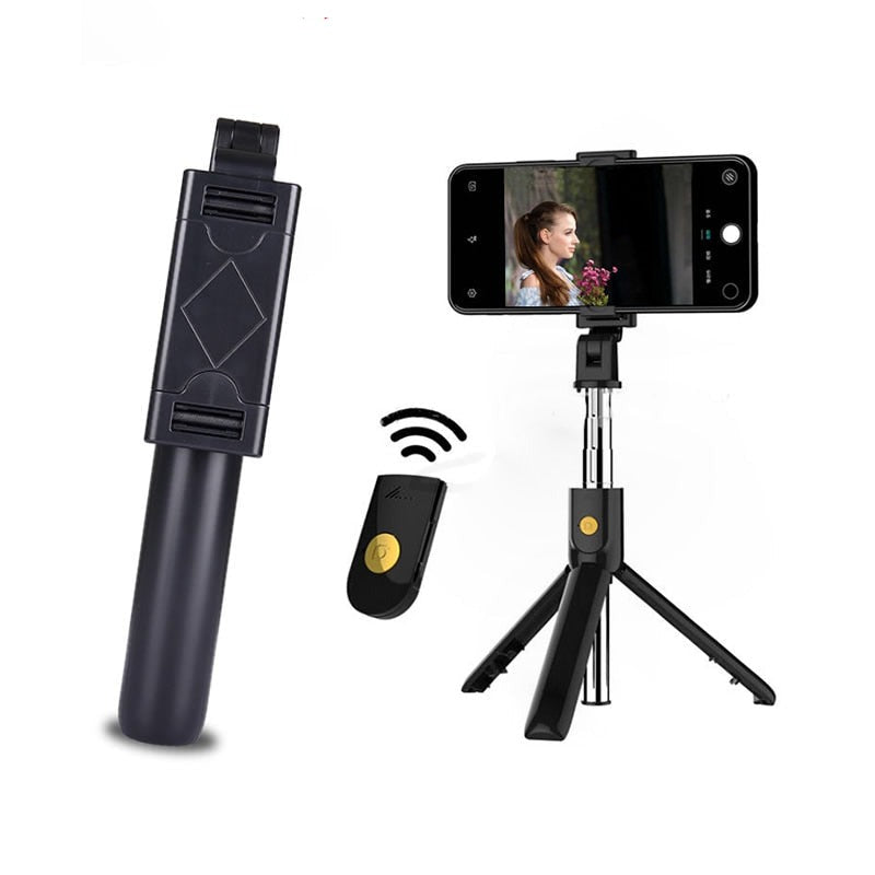 Unisex Bluetooth selfiepinne med stativ for smarttelefon. Perfekt til fotografering og trådløse bilder.