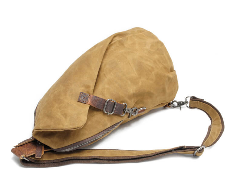 Militærgrønn crossbody-veske, slitesterk og vanntett. Perfekt unisex skulderveske for eventyr.