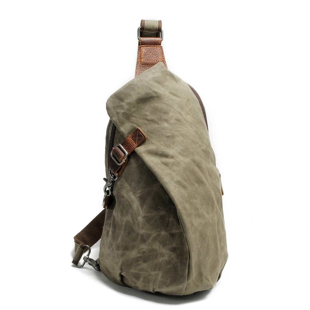 Svart tyverisikker crossbody-veske med flere rom. Ideell for sikker oppbevaring på farten.