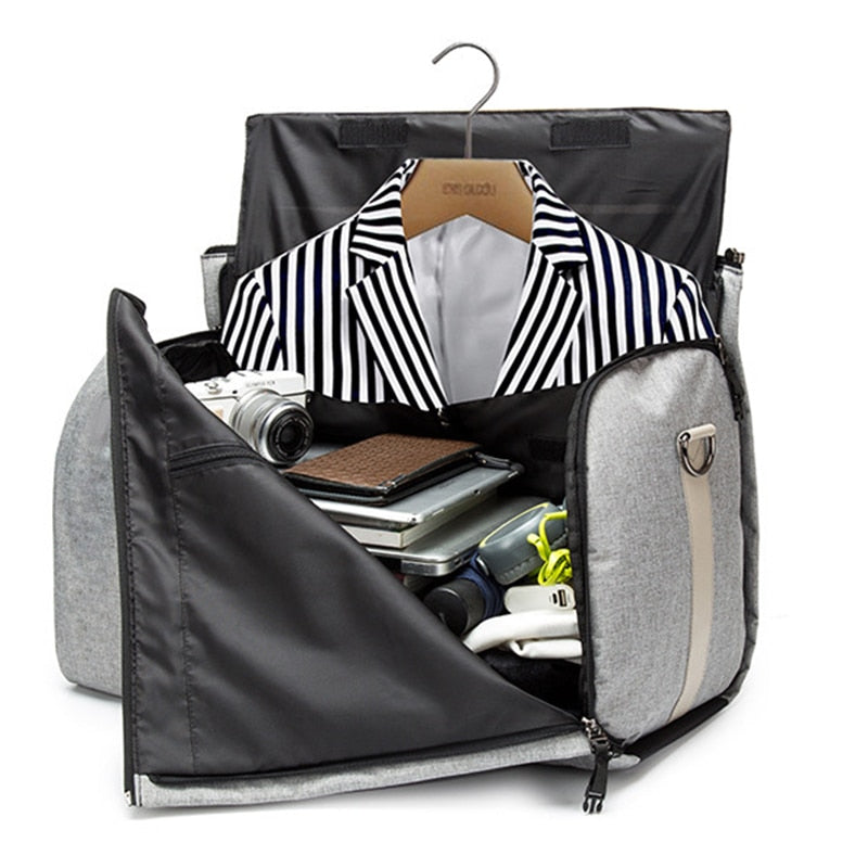Unisex eksklusiv grå reise dufflebag. Stilfull og praktisk håndbagasje for helgetur.