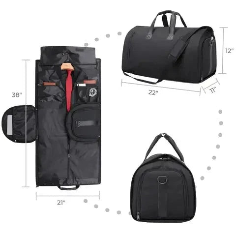 Grå og svart unisex reise dufflebag. Eksklusiv håndbagasje for stilbevisste reisende.