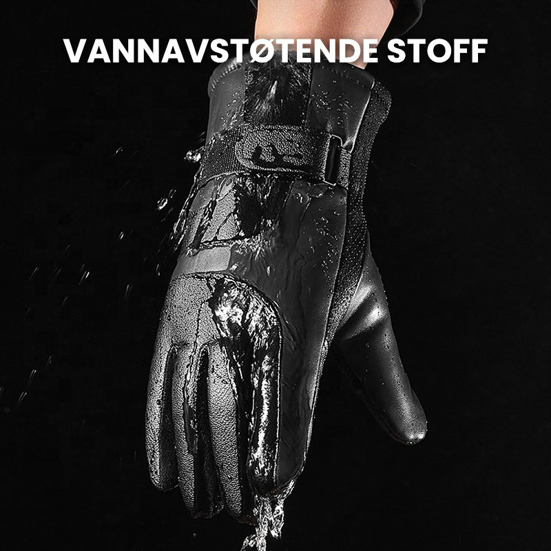 Slitesterke unisex oppvarmede sykkelhansker. Vanntette og vindtette, ideelle for vinterpendling.