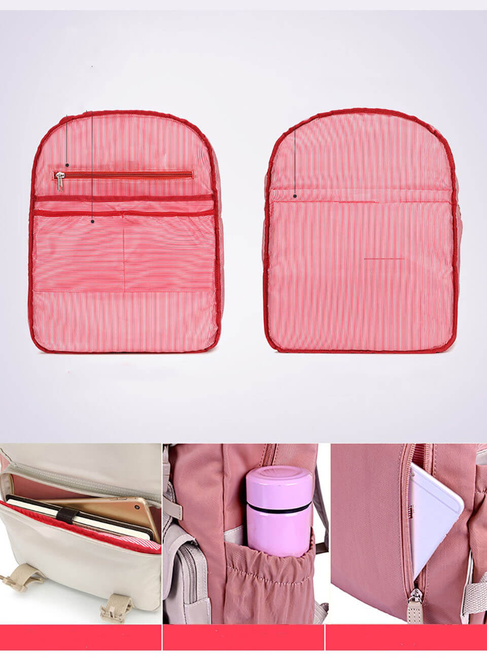 Romslig unisex ryggsekk. Flerbruks design med laptoprom, perfekt for organisert pakking og reise.
