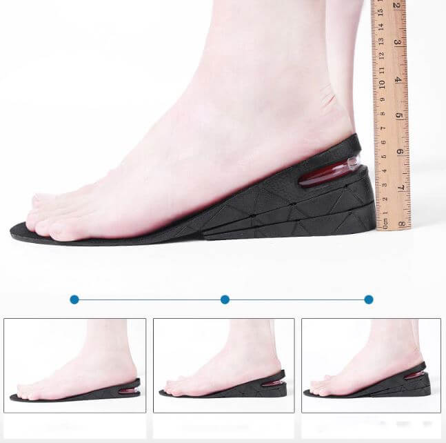 Unisex Gel-innleggssåler, justerbar høyde, for maksimal komfort og usynlig økning
