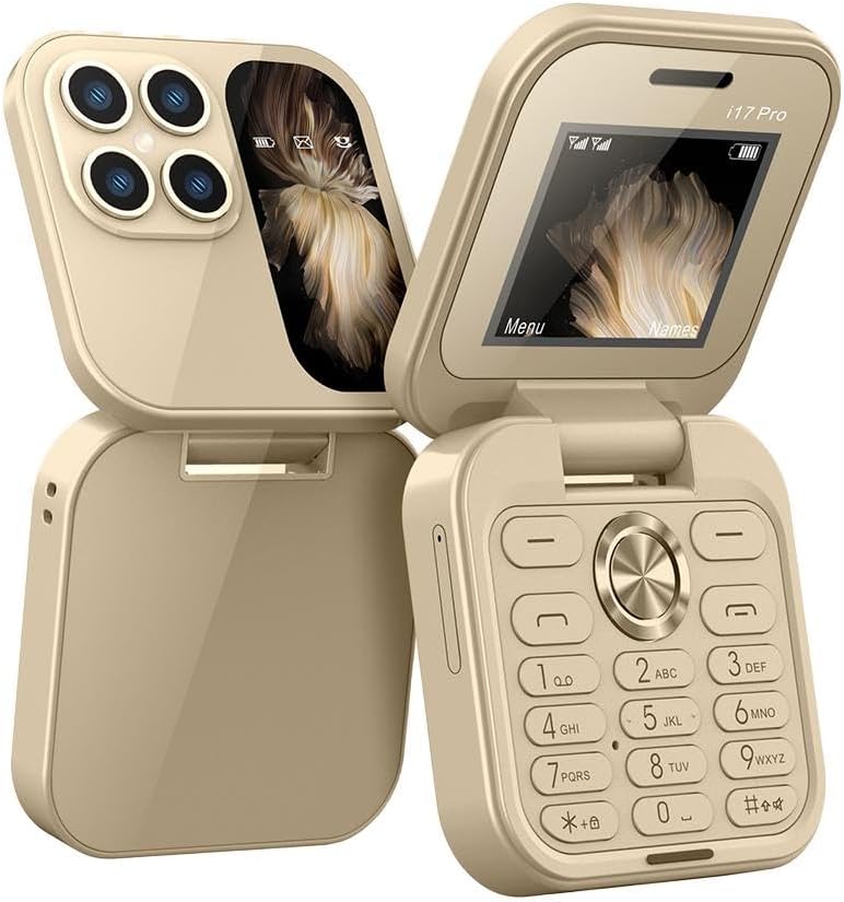 Detaljvisning av tastaturet på en sort sammenleggbar mobiltelefon med store tall og knapper.
