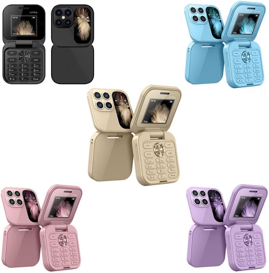 Reisemobiltelefon: Robust Dual-SIM sammenleggbar mobiltelefon med FM-radio og lang batterilevetid.