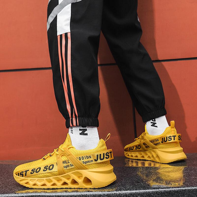 Atmungsaktiver Sportschuh für Herren und Damen, stoßdämpfend, farbige Details, ideal fürs Joggen