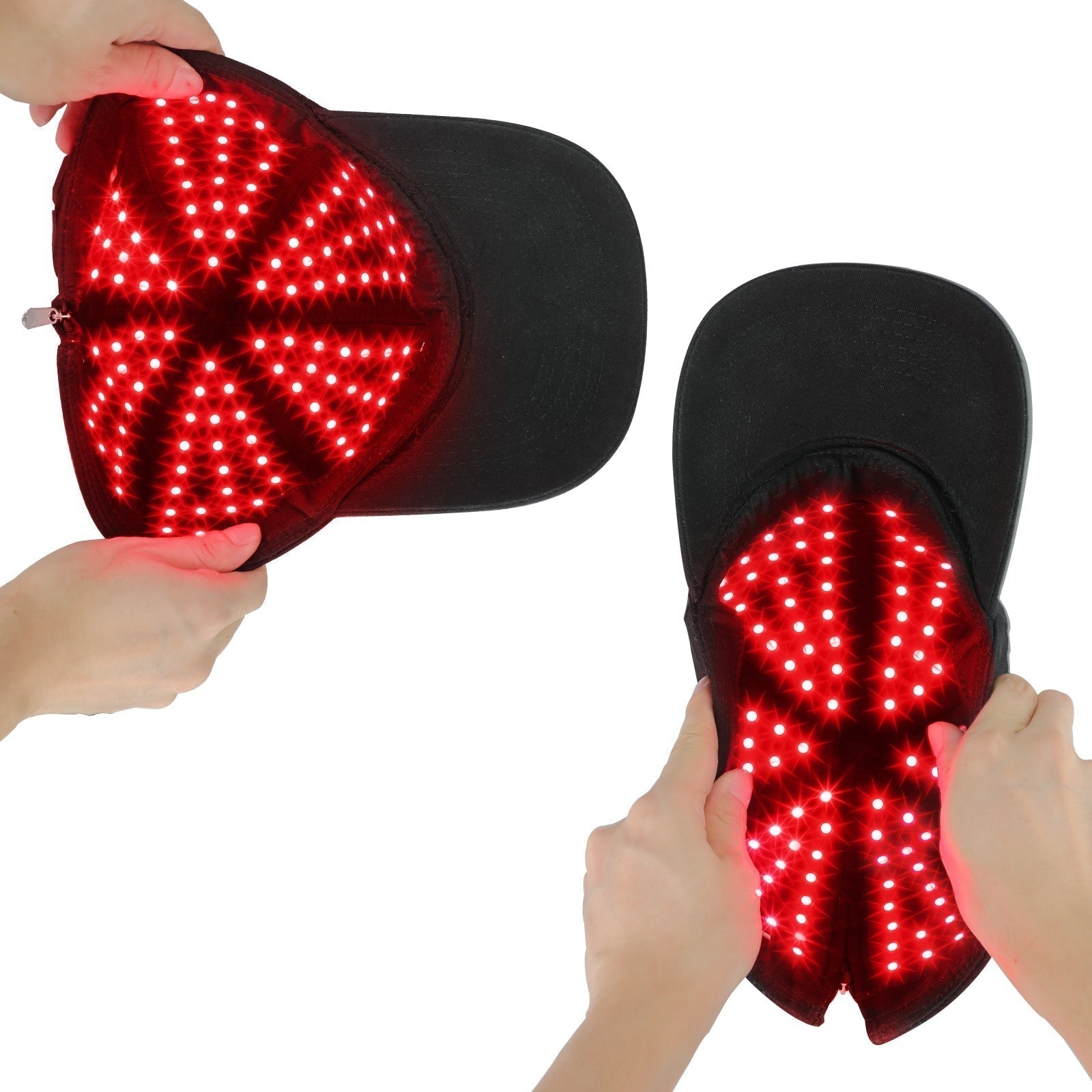 Unisex rødlys lysterapi hatt for hårvekst. Effektiv behandling for sunnere, fyldigere hår og stimulering hjemme.