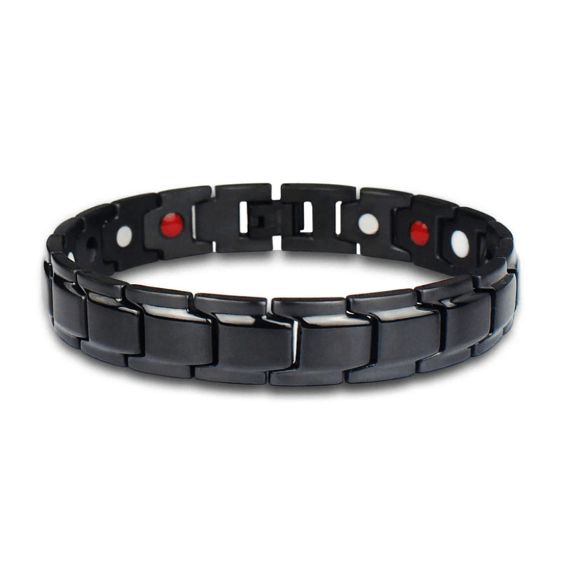 Unisex magnetisk armbånd i rustfritt stål for velvære og stil. Justerbart, moderne smykke.
