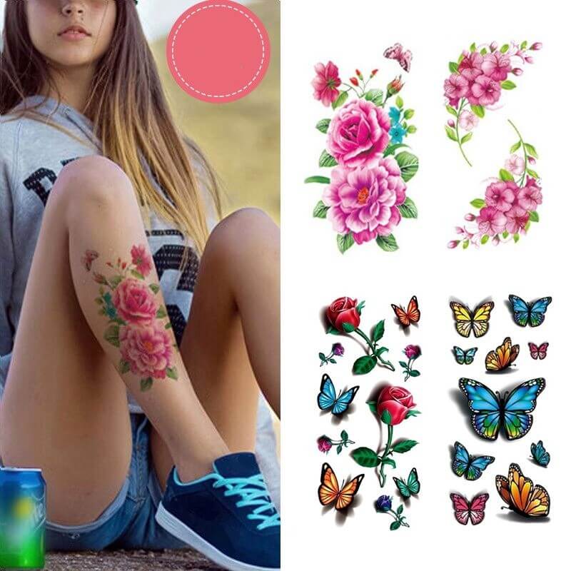 Enkel påføring av midlertidig tatovering med minimalistisk motiv for unisex kroppskunst.