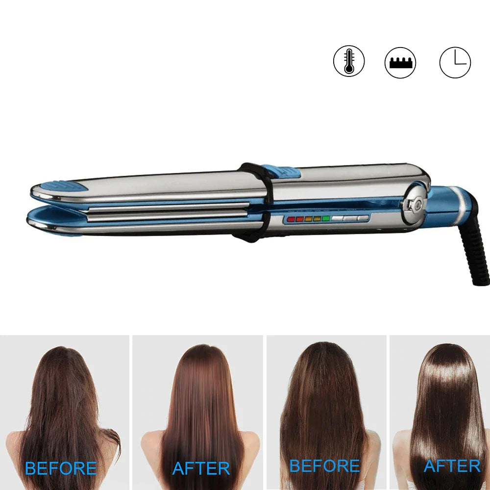 Reisevennlig titan mini rettetang for perfekte touch-ups og korte frisyrer.