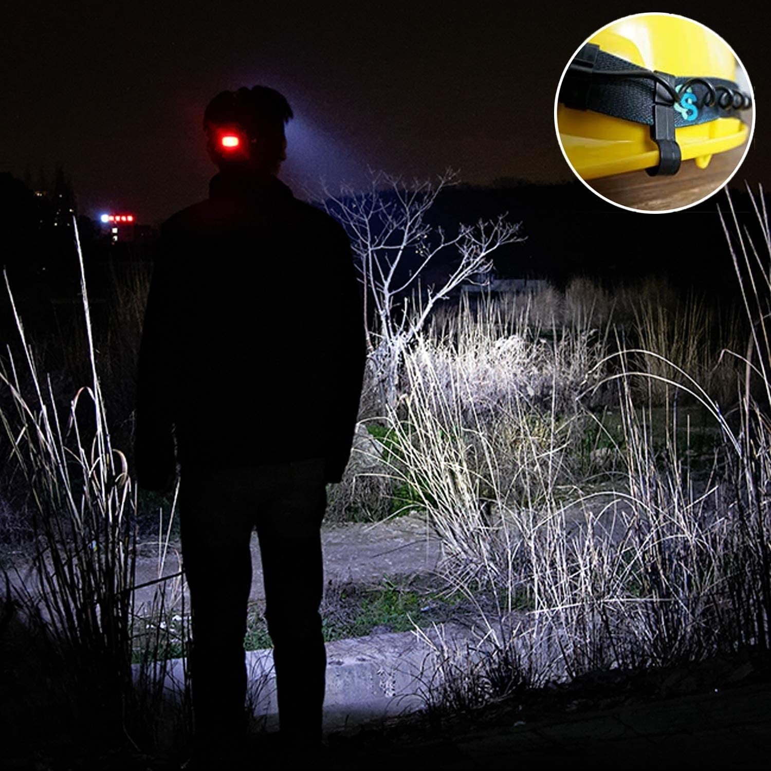 USB-ladbar LED hodelykt, perfekt turutstyr for camping, fiske og nattarbeid.