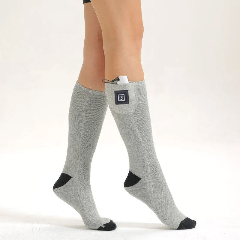 Allsidige unisex elektriske sokker, perfekte for alle utendørs eventyr i vinterkulden.