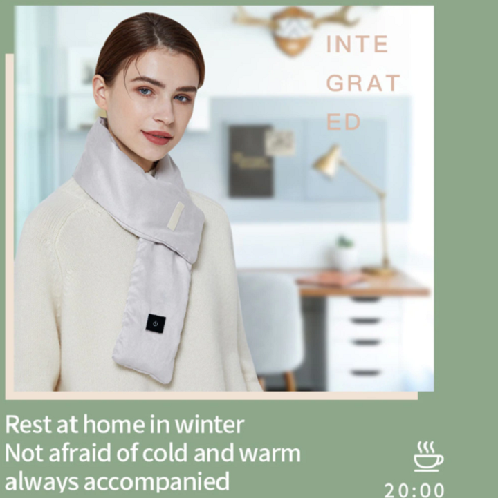 Hold deg varm med et komfortabelt oppvarmet unisex skjerf. Ideelt for kalde dager og utendørs aktiviteter om vinteren.