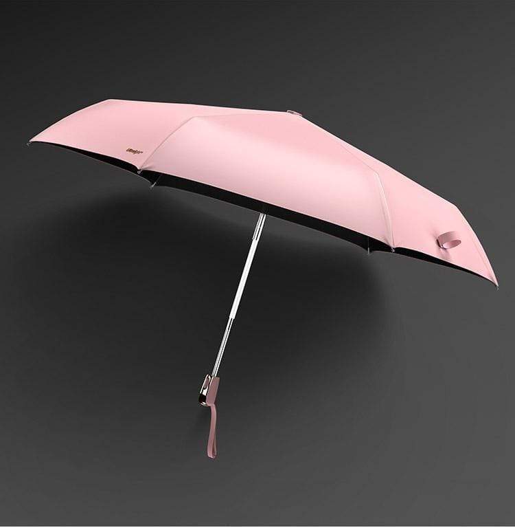Kompakt og lettvekts reise-paraply, unisex, med UV-beskyttelse mot sol og regn.