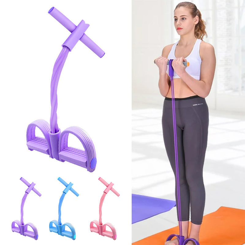 Kraftig pedalmotstandsbånd med ankelstropper for allsidig styrketrening og fleksibilitet.