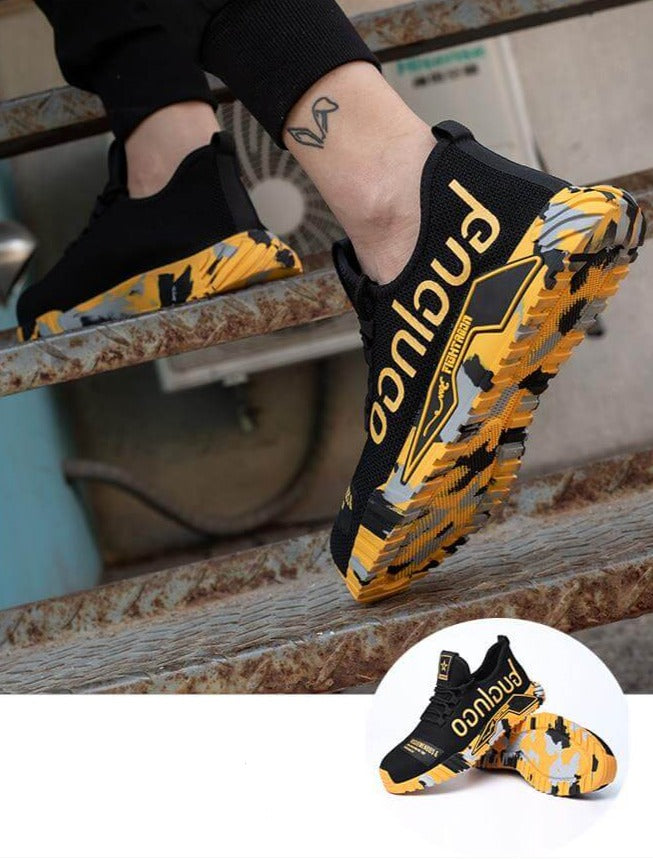 Pustende unisex vernesko i lett design. Punkteringssikre med ståltupp for sikker og komfortabel bruk.