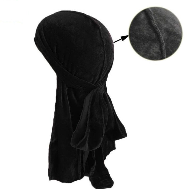 Høy kvalitet fløyel durag for bølger; et pustende, unisex tilbehør for daglig styling.