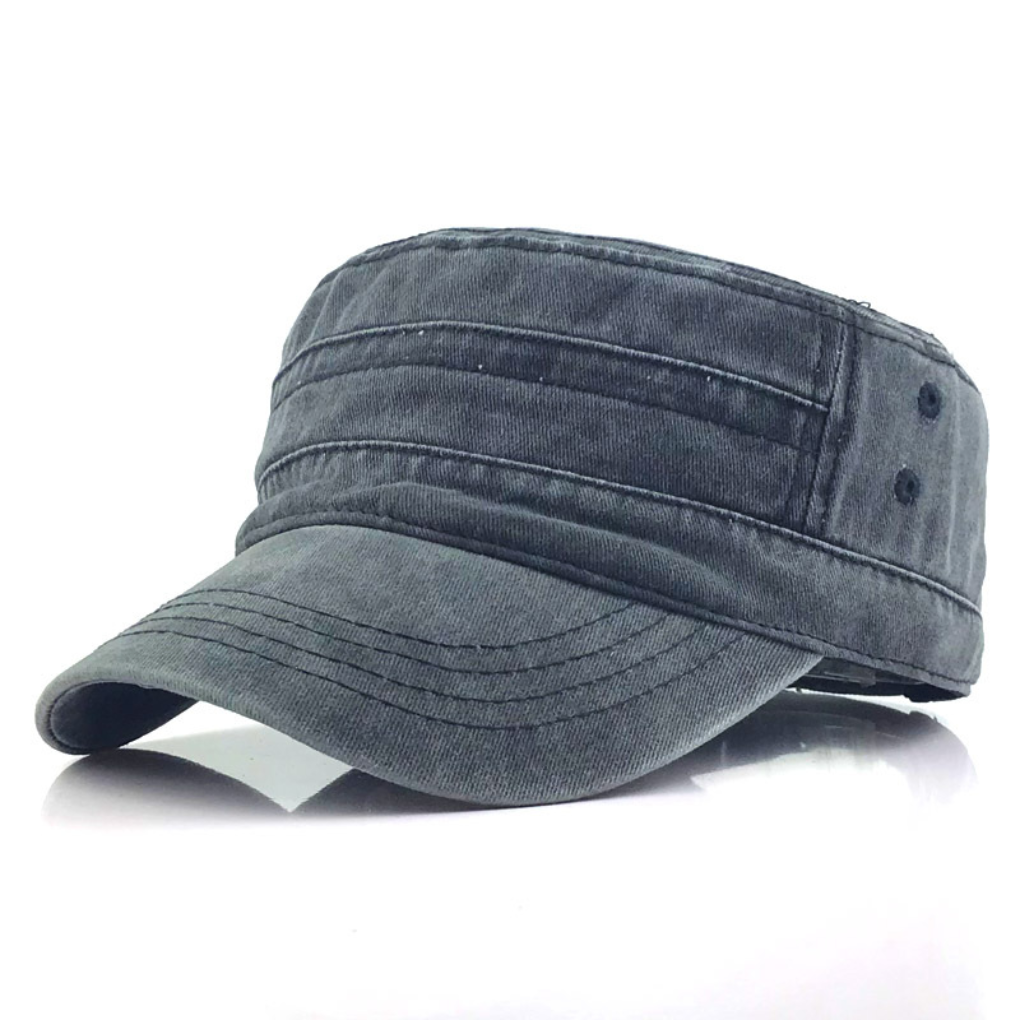 Unisex retro militærhatt i tidløs stil. Perfekt solhatt for utendørs fritid og eventyr, gir solbeskyttelse.