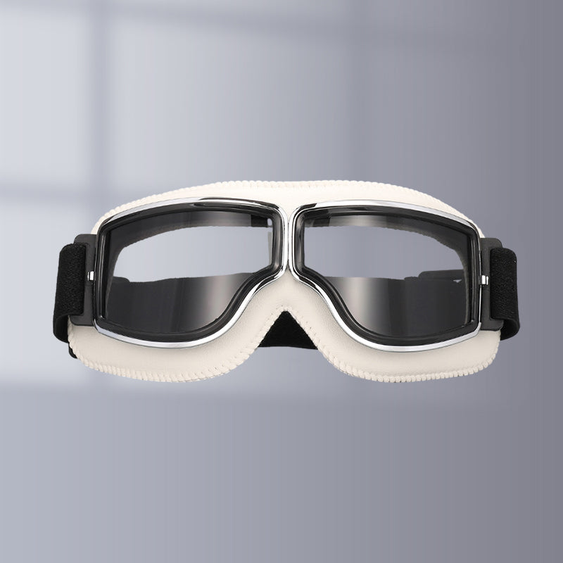 Universal motorsykkelgoggles, retro design for alle ansiktsformer, solid MC-tilbehør.