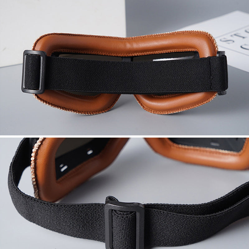 Robuste retro kjørebriller, unisex, gir god beskyttelse mot vind, støv og UV-stråler.