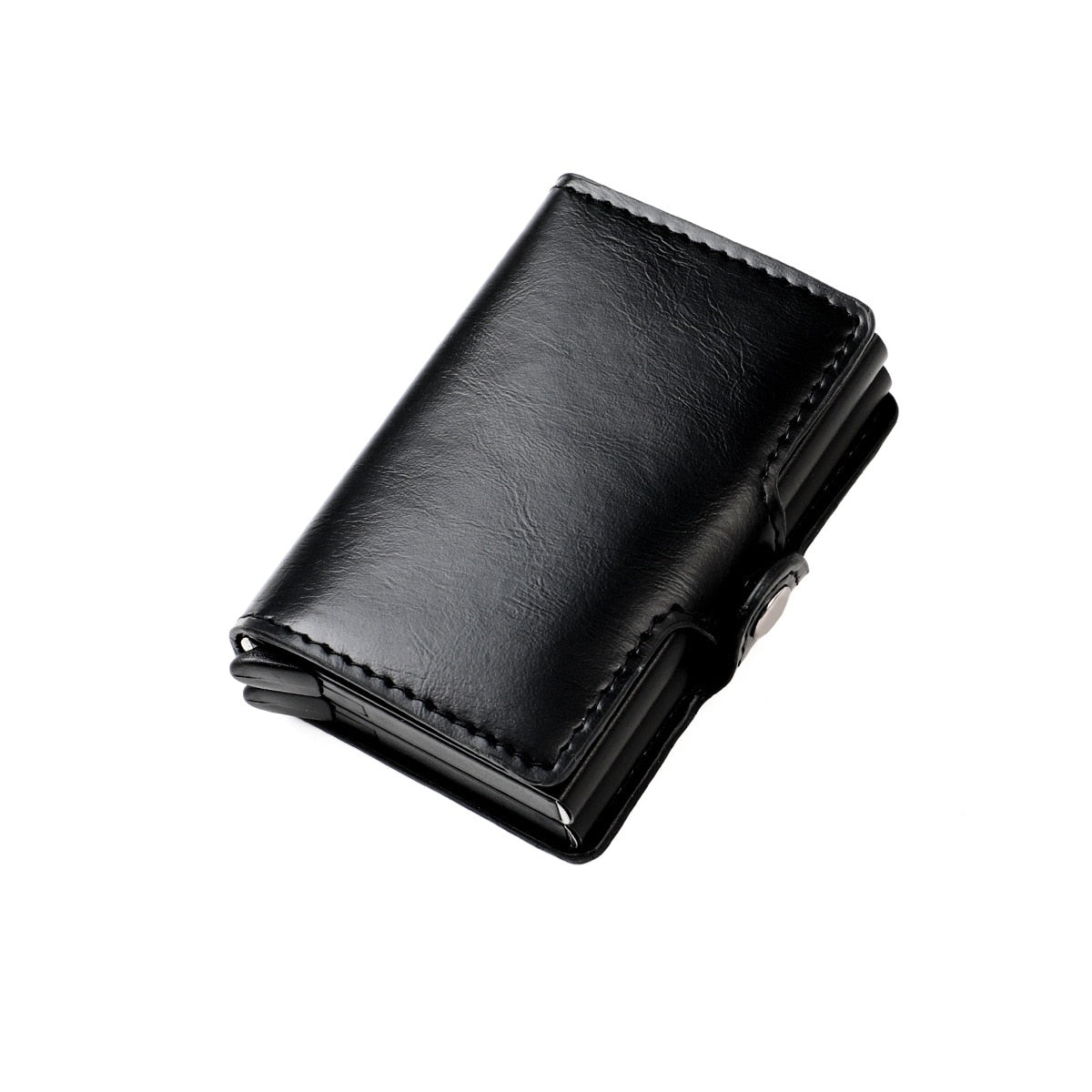 Allsidig RFID lommebok i skinn: Unisex design, pop-up kortlomme, slank profil