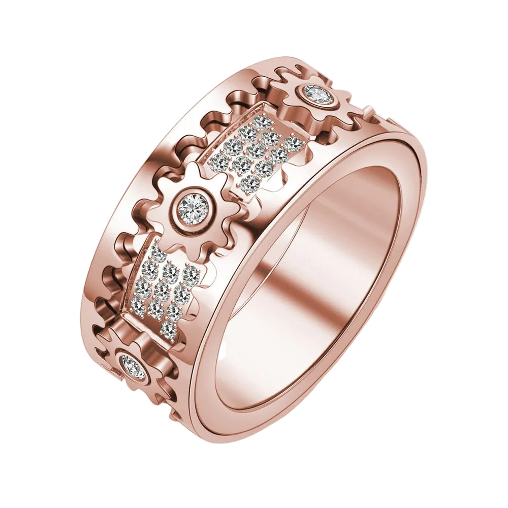 Unisex roterende ring med moderne design, perfekt som stresslindrende hverdagssmykke for fokus.