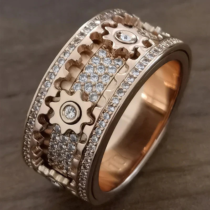 Stilig unisex roterende ring, moderne hverdagssmykke som hjelper med fokus og gir elegant tilbehør.