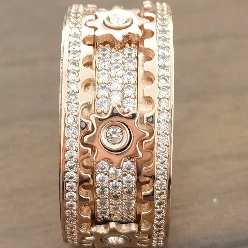 Moderne design roterende ring for menn og kvinner, et elegant smykke som passer til enhver anledning.