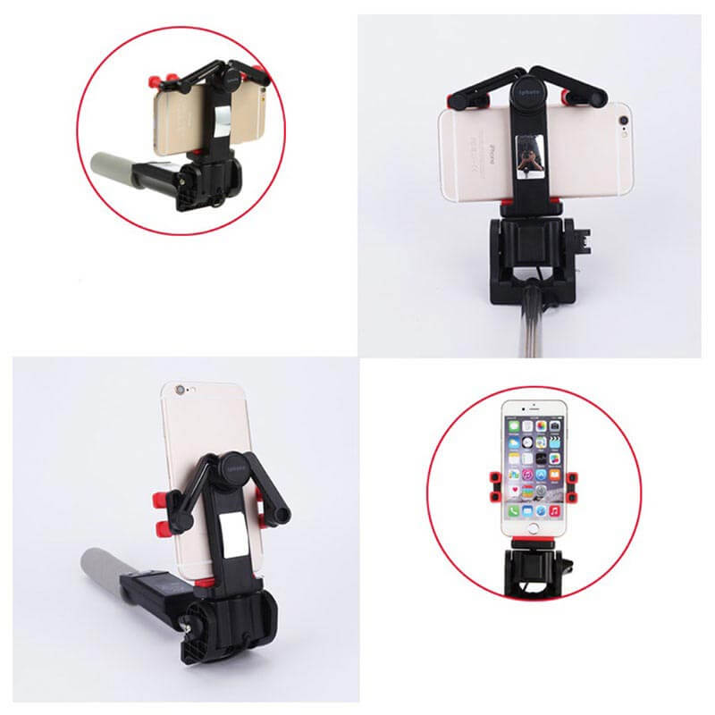 360° roterende Bluetooth selfie-pinne og telefonholder for mobilfotografering, unisex.