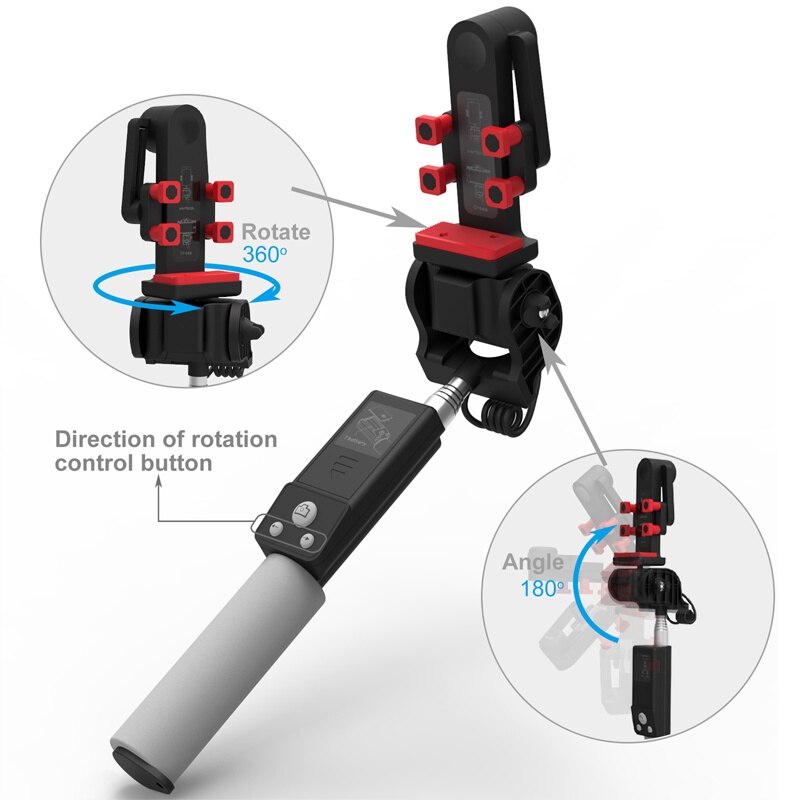 Gaveidé: Unisex 360° roterende selfie-pinne med Bluetooth for mobilfotografering.