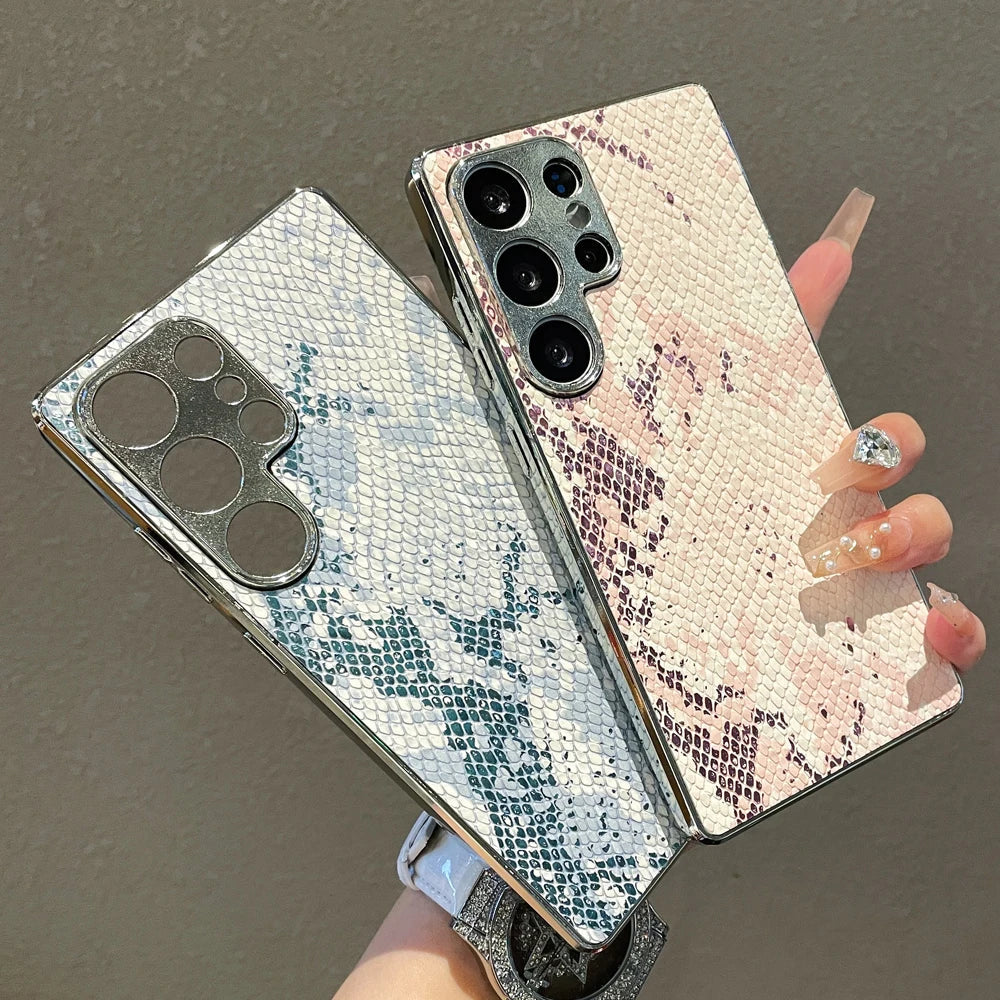 Premium slangeskinn telefondeksel til Samsung Galaxy S25. Få unik stil og solid beskyttelse til mobilen.