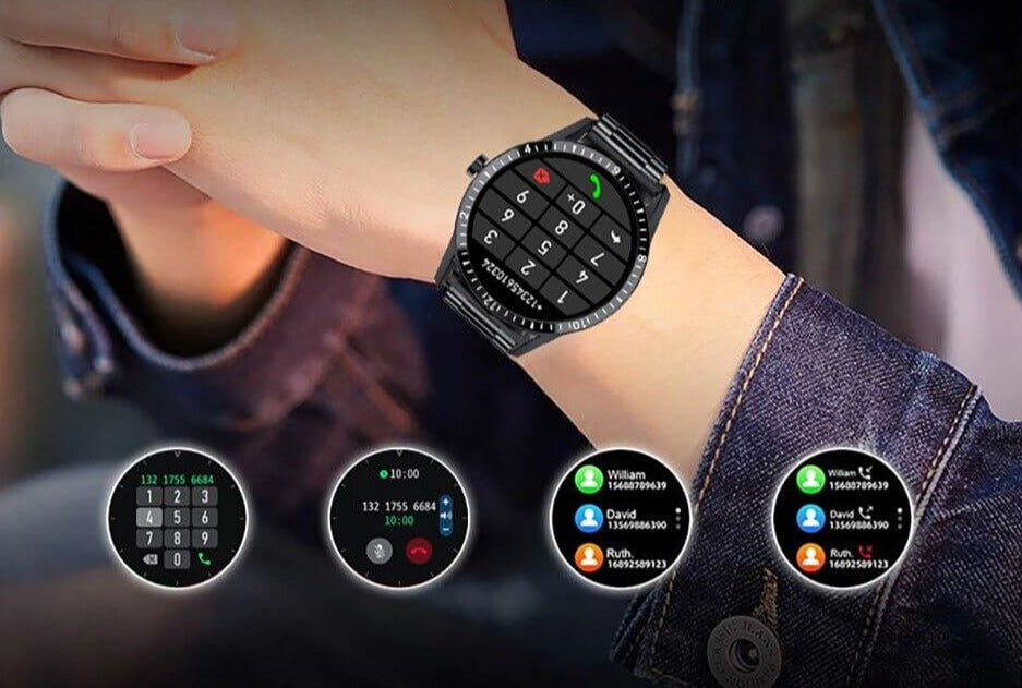 Smartklokke for iOS/Android med berøringsskjerm, pulsmåling og varsler