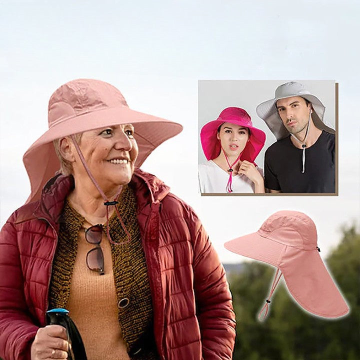 Solbeskyttende turhatt for herre og dame. Fiskehatt med UV-beskyttelse og pustende materialer.
