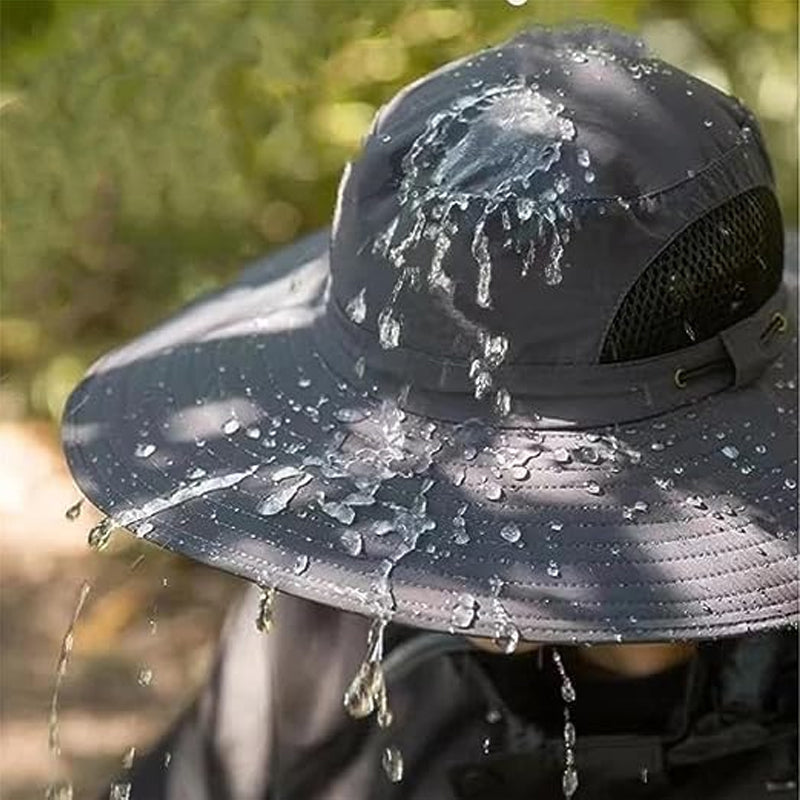 Lett unisex fiskehatt med lang halsklaff. Gir optimal solbeskyttelse under fiske og camping.