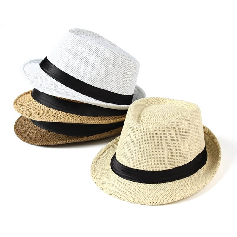 Unisex Trilby Solhatt, håndlaget, elegant fritidshatt for dame og herre