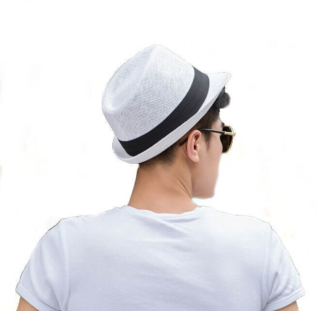 Håndlaget unisex sommer Trilby, pustende og komfortabel, for reise og fritid