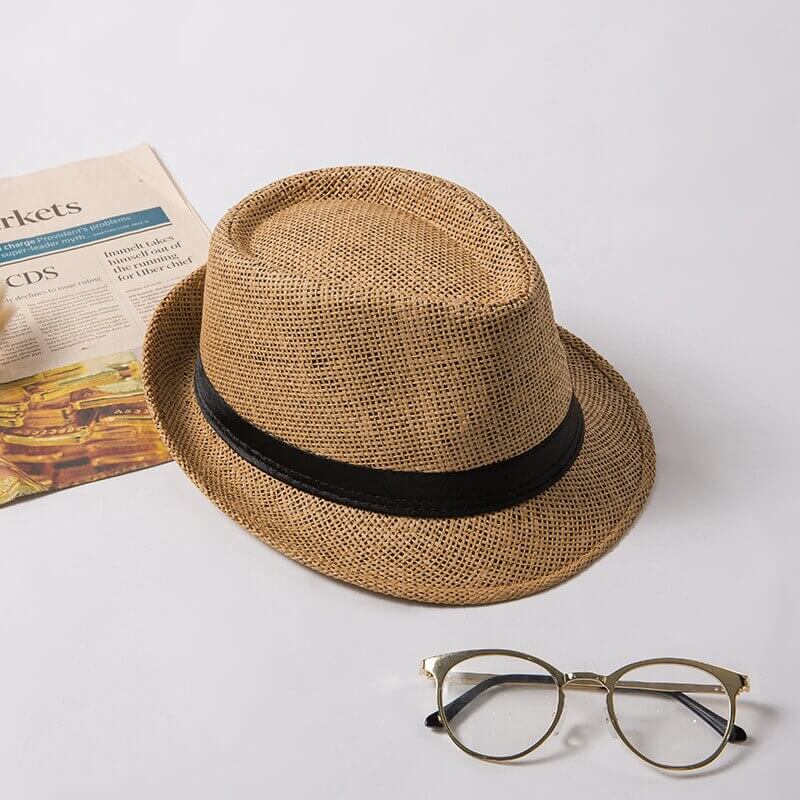 Sommerlig Trilby-hatt, unisex, håndlaget, gir ethvert antrekk en spesiell touch