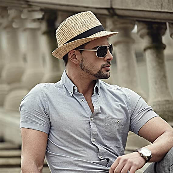 Sommerlig Trilby-hatt, unisex, håndlaget, ideell for fritid og reise, klassisk tilbehør