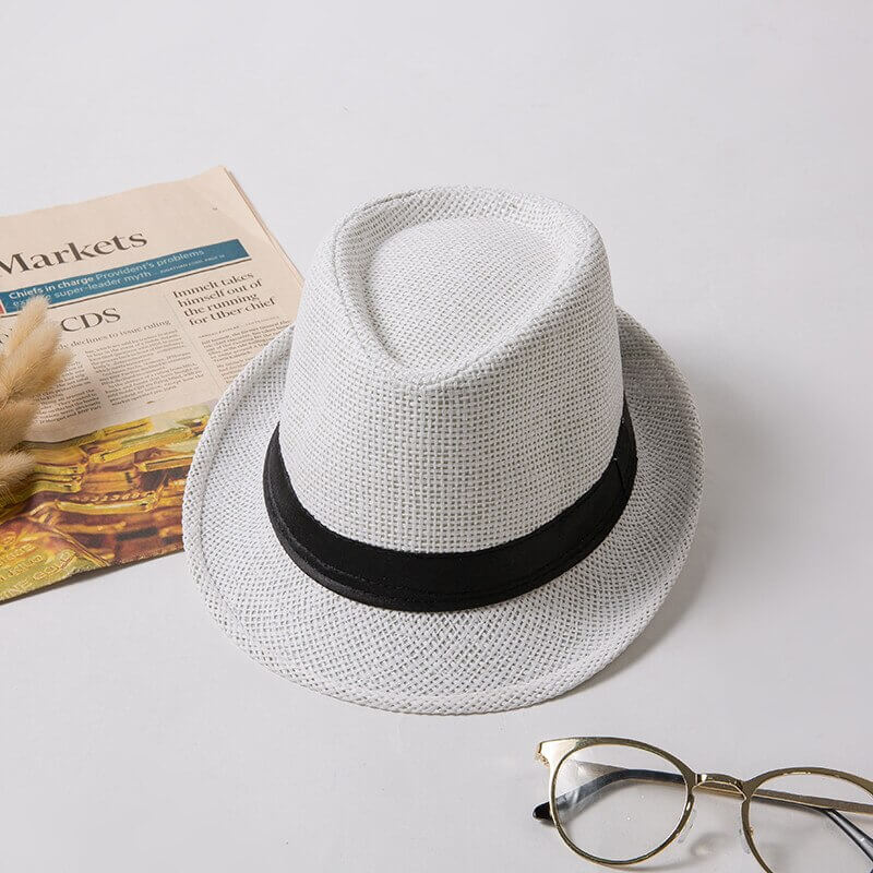 Håndlaget Trilby-hatt for sommeren, unisex, lett og sammenleggbar, ideell for reise