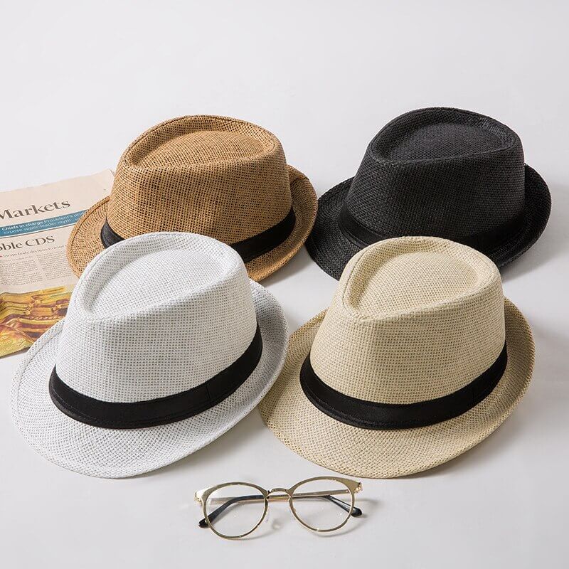 Tidløs Trilby solhatt, unisex, håndlaget, passer til mange sommerantrekk