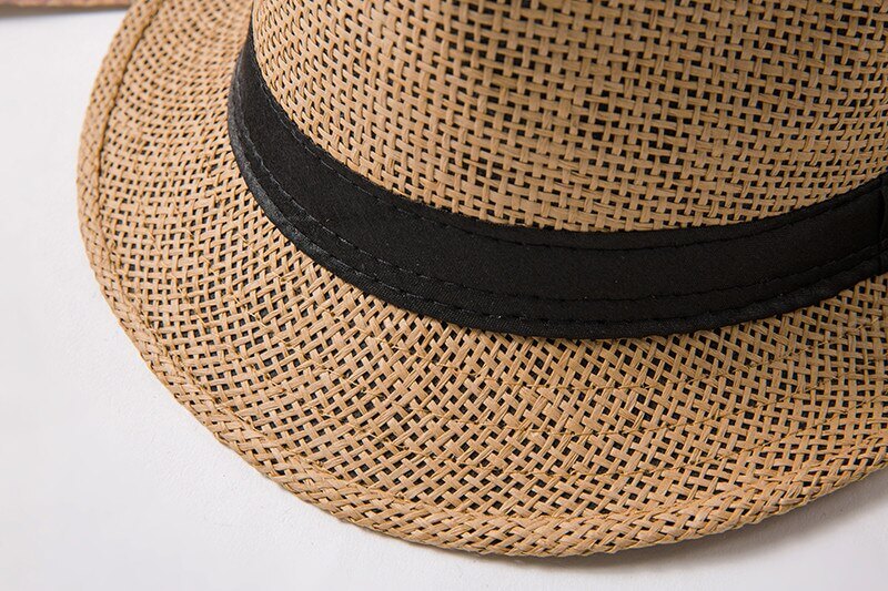 Unisex sommer Trilby, håndlaget, med bred brem for bedre solbeskyttelse, stilig