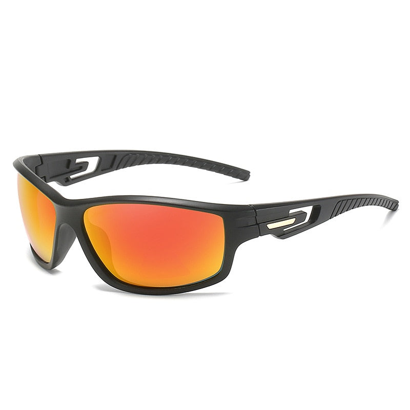 Lette unisex sportsolbriller med polariserte linser. UV400-beskyttelse, komfortable for langvarig bruk.
